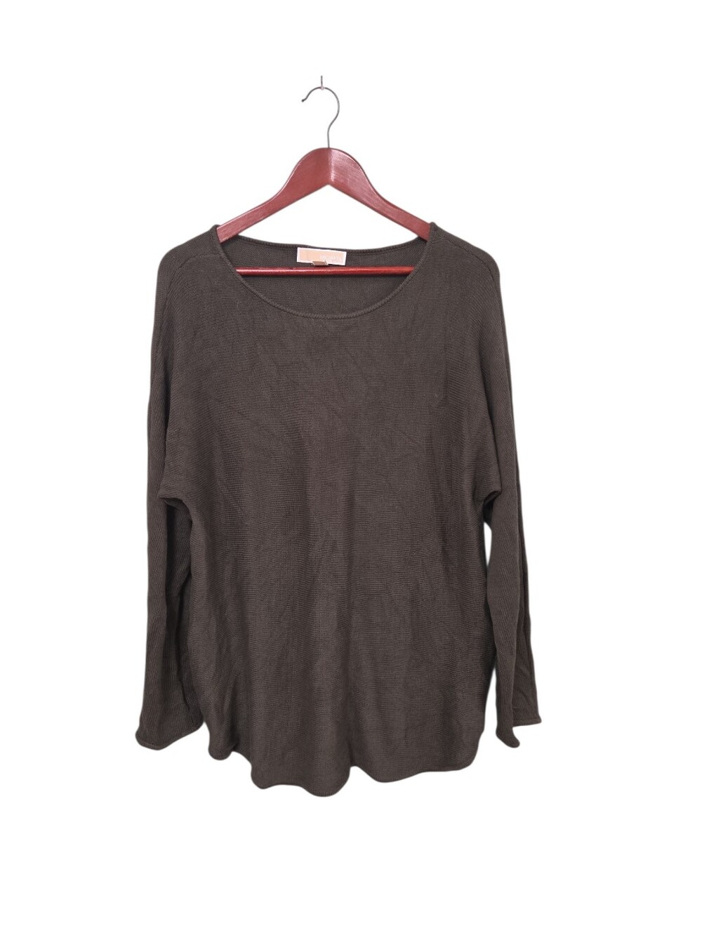 Michael Kors Pullover Dark Green Sweater Gold Side Zippers Womens Large Comfy